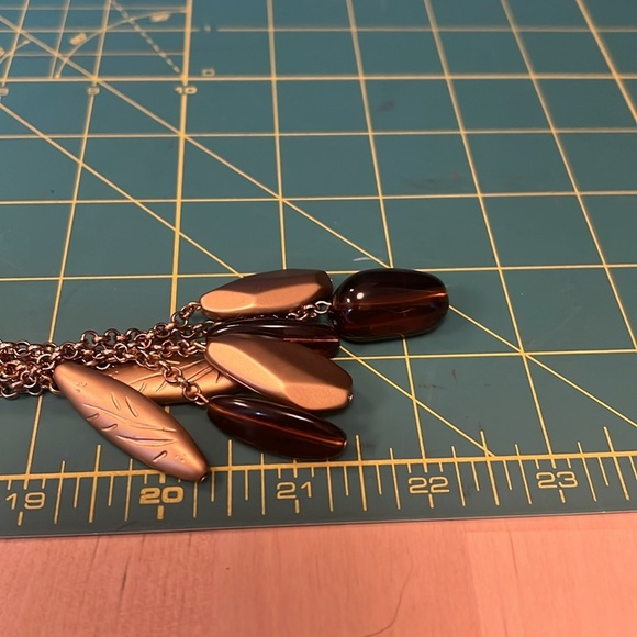 Statement Chain  22 Long Amber Faux Beads - Picture 5 of 5